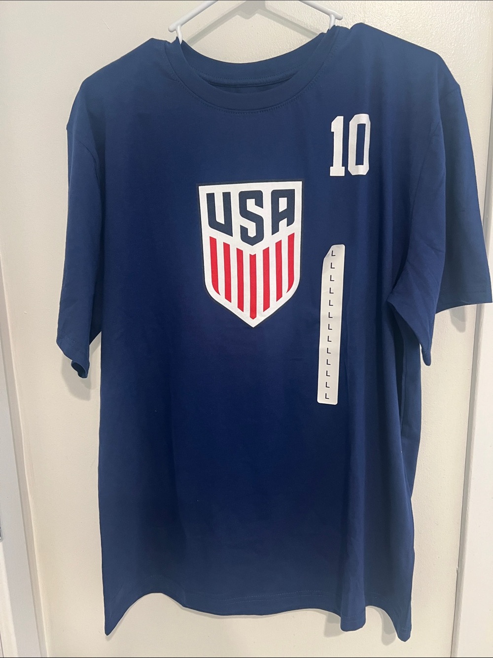 USA Soccer Graphic Tee - Navy with Red & White Crest